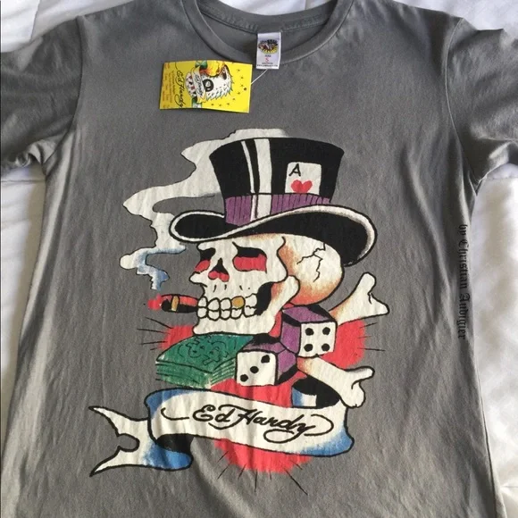 Ed Hardy Crew neck T’shirt by Christian Audigier - Picture 2 of 5